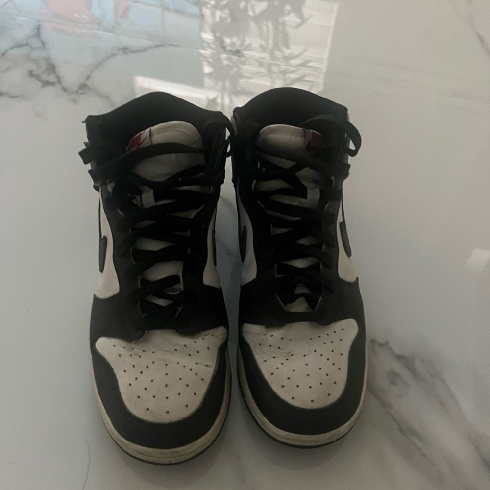 Black and White High-Top Sneakers